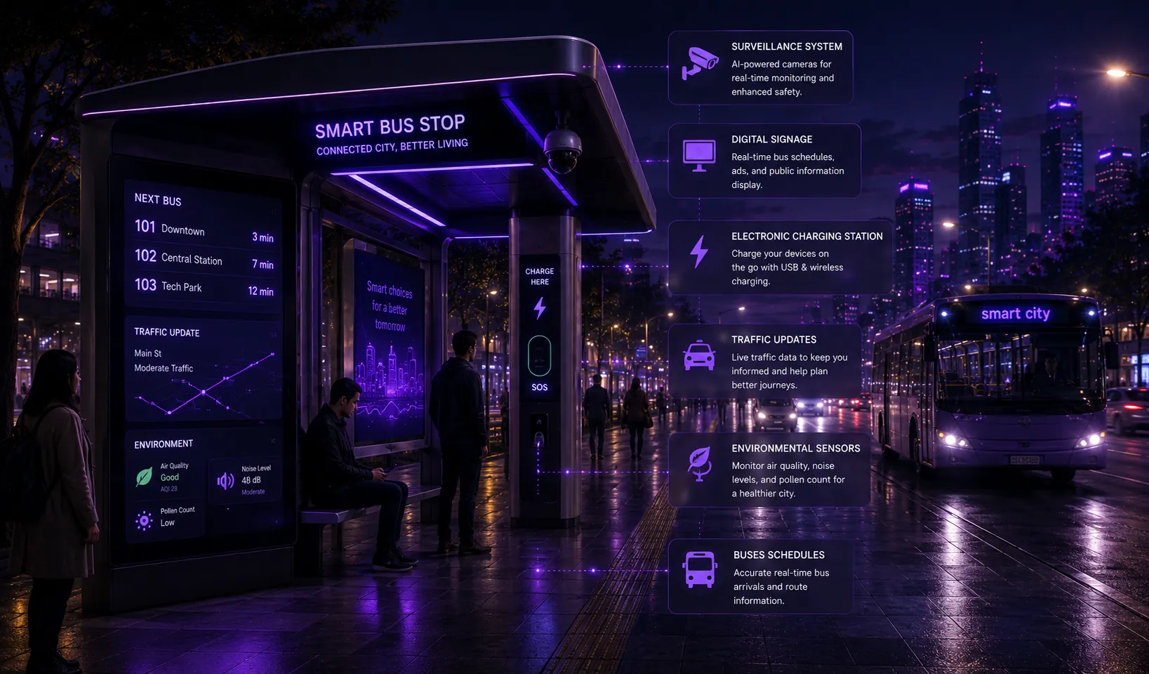 Smart bus stop