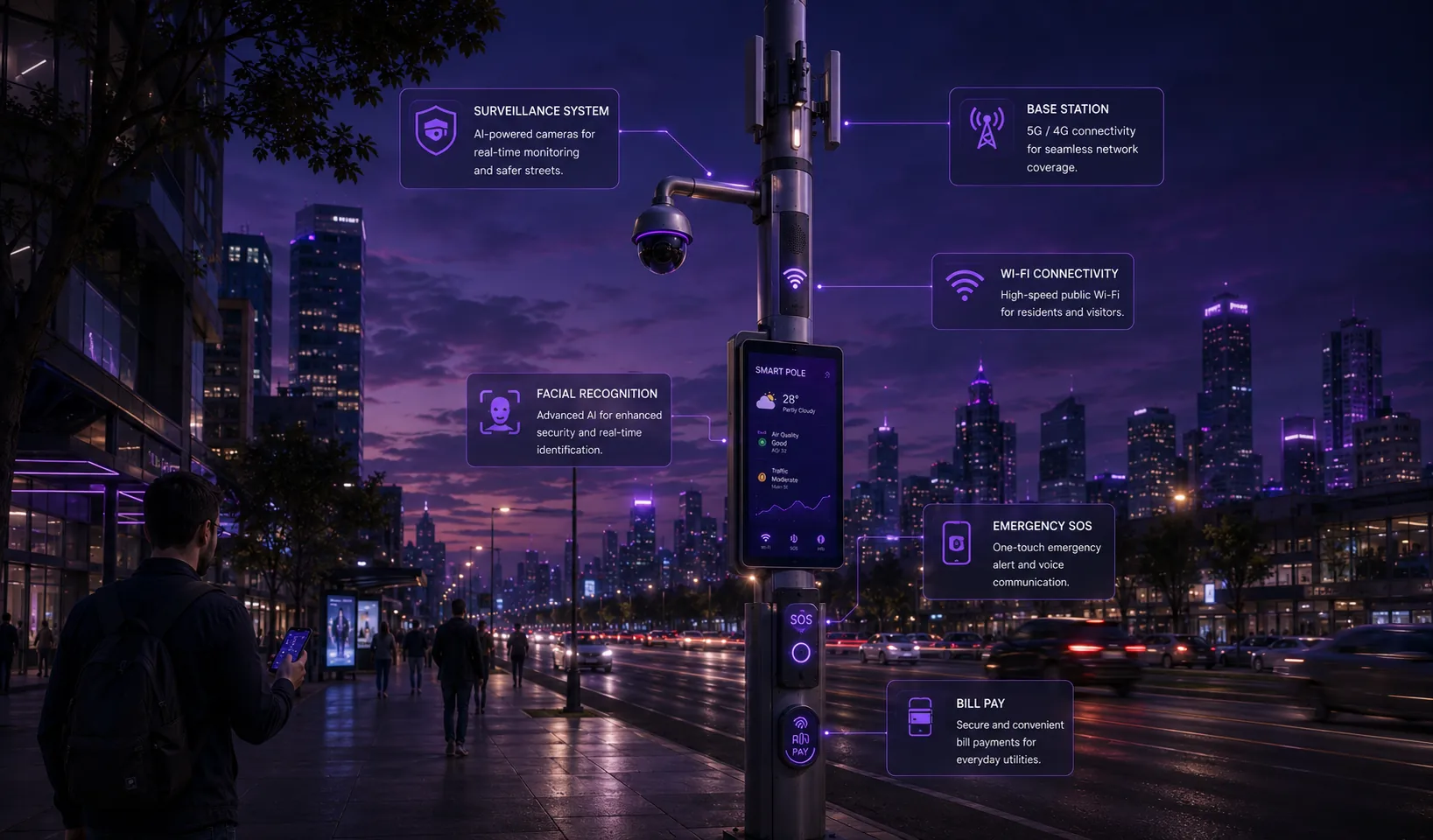 Smart pole